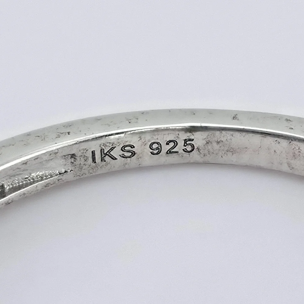 IKS SANDEEP DIAMOND Corp Diamond Ring Halo 925 Sterling Silver Size 8